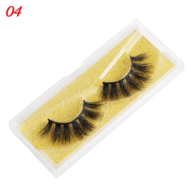 100% Mink Eyelashes 25mm Wispy Fluffy False Lashes