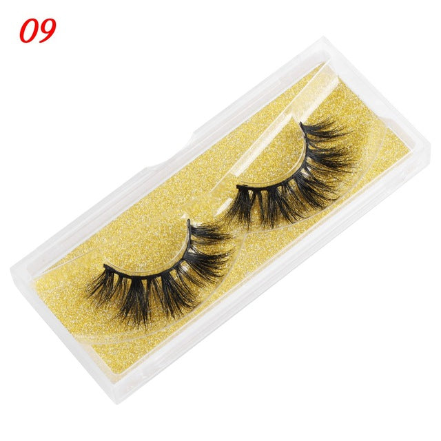 100% Mink Eyelashes 25mm Wispy Fluffy False Lashes